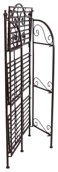 FRANK FLECHTWAREN | Regal Arabeske, METALL, 48 x 27 x 96 cm, einfacher Klappaufbau