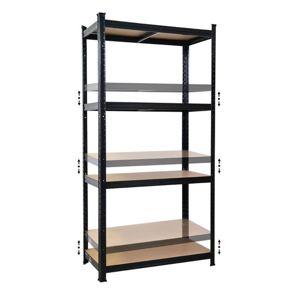 Schwerlastregal mit fünf Regalböden und verstellbaren Fachböden