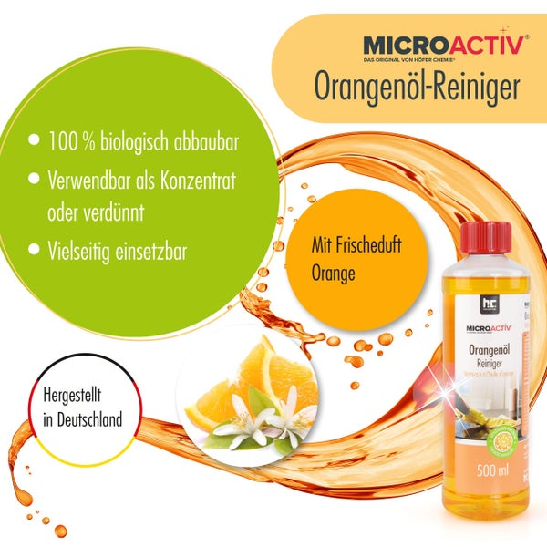 Microactiv Orangenöl-Reiniger, 500 ml Flasche