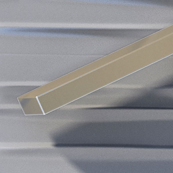 Detailaufnahme eines Profils für Trapezbleche.