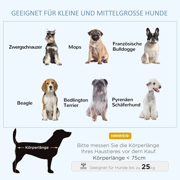 PawHut Hundekäfig, Transportkäfig,  94 x 58 x 78 cm, Stahl, Schwarz