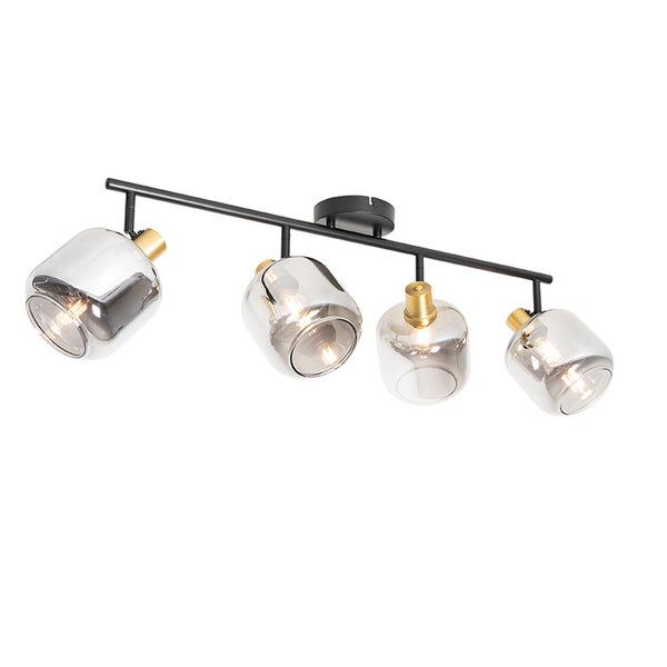 Deckenleuchte mit vier Rauchglaslampen