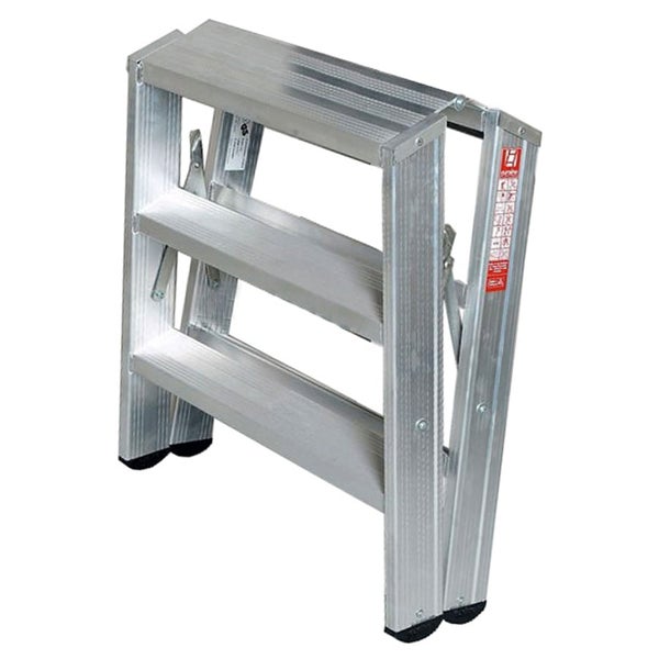 Zusammenklappbarer Tritt aus Aluminium mit zwei Stufen