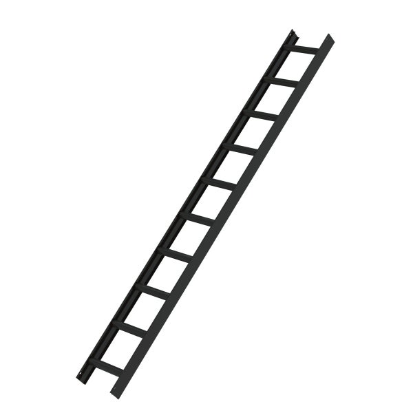 Schwarze Kabelsammelrinne aus Metall