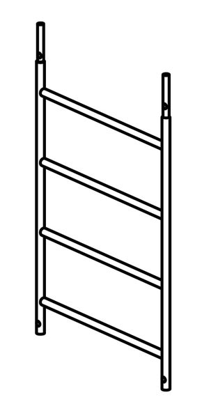 Illustration einer Gerüstleiter mit Sprossen