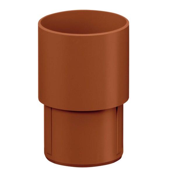 KG-Innen-Reduzierstück aus Kunststoff in Terracotta für Abwasserrohre.