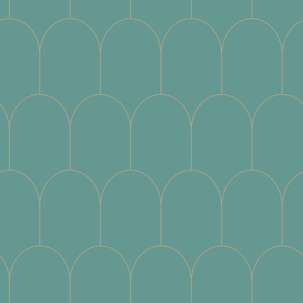 Tapete mit geometrischem Muschelmuster