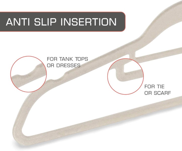 Kleiderbügel mit Anti-Rutsch-Einsatz für Tanktops, Kleider, Krawatten oder Schals