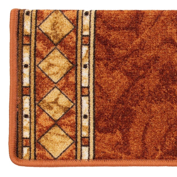 FLOORDIREKT Stufenmatte Rügen - Selbstklebend - Strapazierfähig - Terra - Rechteckig - 65 x 23,5 cm