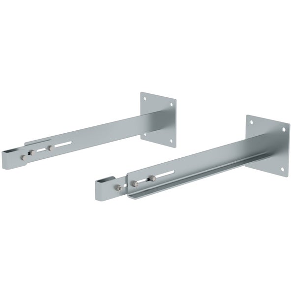 Zwei Stahlträger für die Wandmontage