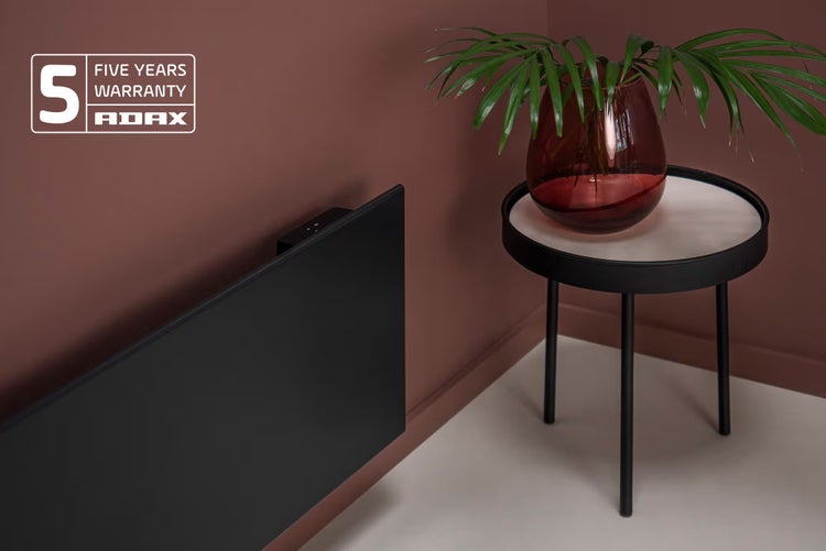 Konvektor Quality Heating Adax neo Wifi 33 x 143 cm 2000 W Metall Schwarz inkl. WLAN-Steuerung, LCD-Display, Eco-Design, Fensteröffnungserkennung, Kindersicherung, Wochenprogramm, Spritzwasserschutz, Wandhalterung
