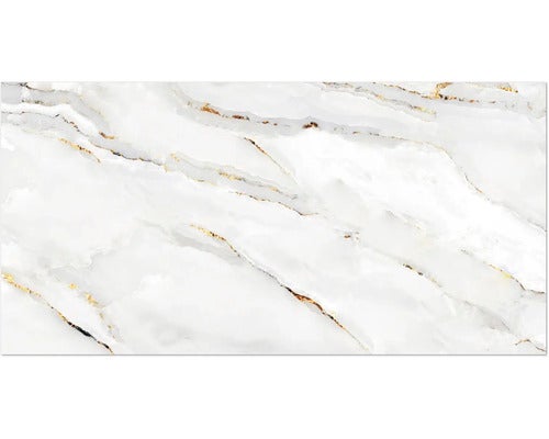 Wand- und Bodenfliese Alabaster Cleo Light 30x60 cm glänzend rektifiziert