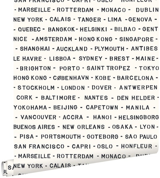 Tapete mit Städtenamen