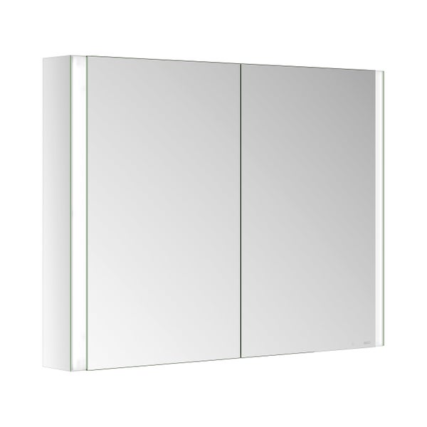 KEUCO Royal Mia Aufputz-LED-Spiegelschrank 100cm, 2 Türen, Seiten verspiegelt