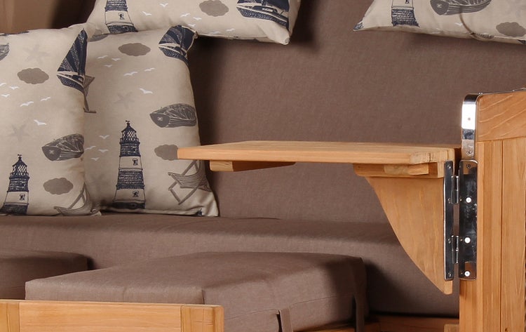 Strandkorb Rantum Grande Teak PE grey Dessin 540