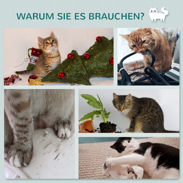 PawHut Kletterwand Katzen, Katzenregal mit Hängebrücke, Wandkratzbaum, Katzen Brücke, Hängematte für Katzen bis 5 kg, Katzenbett, Katzenliege für die Wand, Braun, 96 x 20 x 25,5 cm