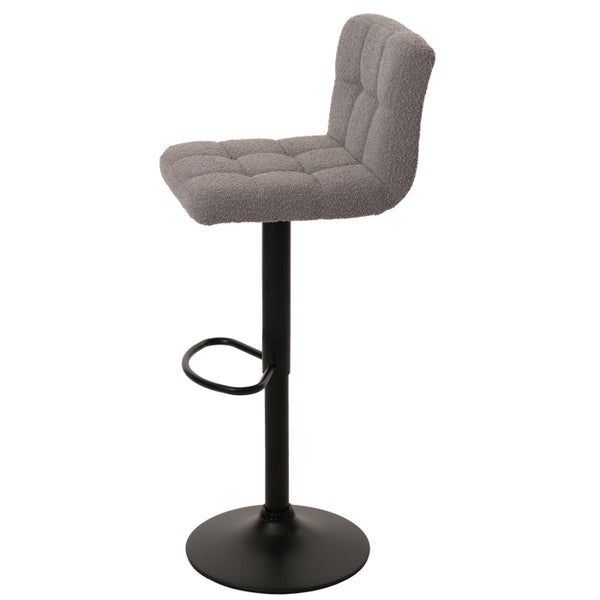 Barhocker mit Fußstütze und Stoffbezug