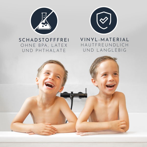 Homerella Badewannenmatte rutschfest Hautsensitiv 88x39cm, INKL. AUFHÄNGUNG | Antirutschmatte Badewanne BPA frei | Duschmatte schimmelresistent & maschinenwaschbar | Badematte rutschfest