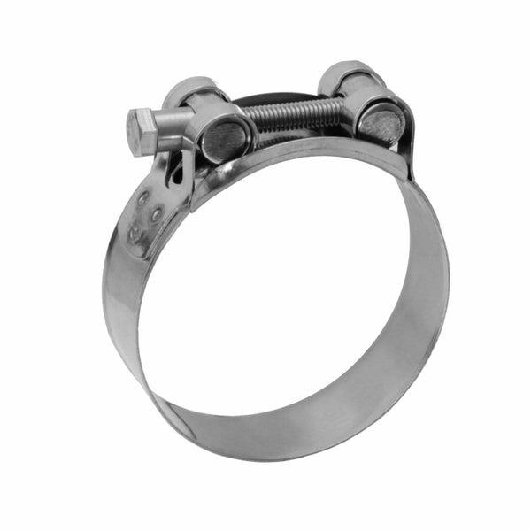 Eine metallene Gelenkbolzenschelle zur sicheren Befestigung von Schläuchen oder Rohren.