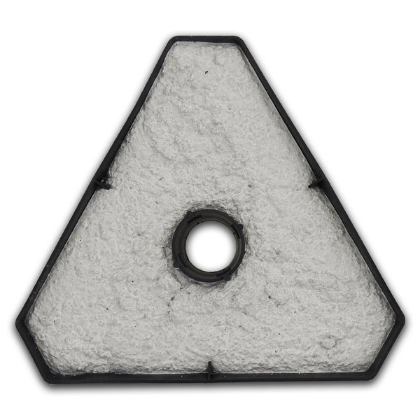 Dreieckiger Wasserfilter mit Mittelöffnung