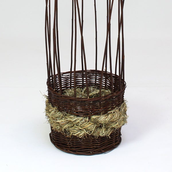 FRANK FLECHTWAREN | Pflanzkorb Naturzweig, 3er Set, WEIDE, ca. Ø 25 x 17 cm, GH 110 cm, Ø 29 x 22 cm, GH 113 cm, Ø 34 x 24 cm, GH 115 cm, bei Direktbepflanzung