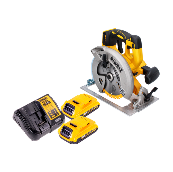 DeWalt Akku-Handkreissäge mit zwei Akkus und Ladegerät