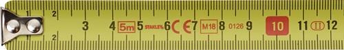 STANLEY Taschenrollbandmaß L.5m B.19mm mm/cm EG II Ku.Festst.SB - 0-30-497