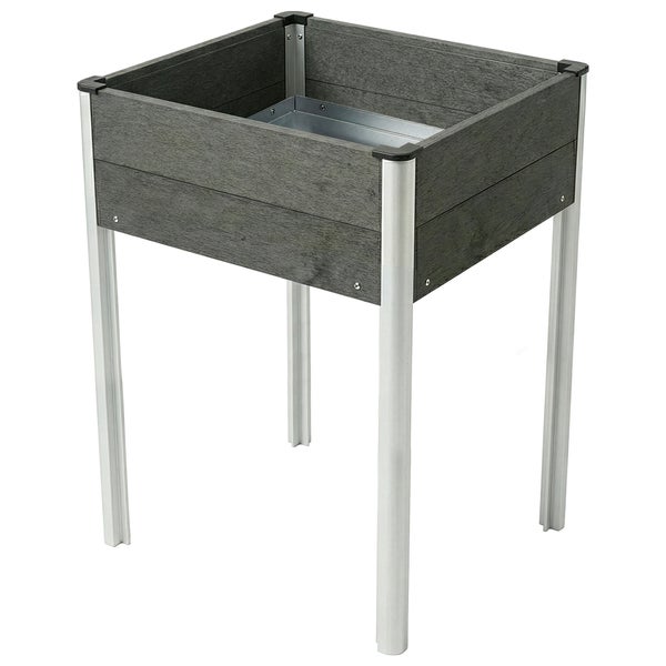 Hochbeet aus Kunststoff und Aluminium