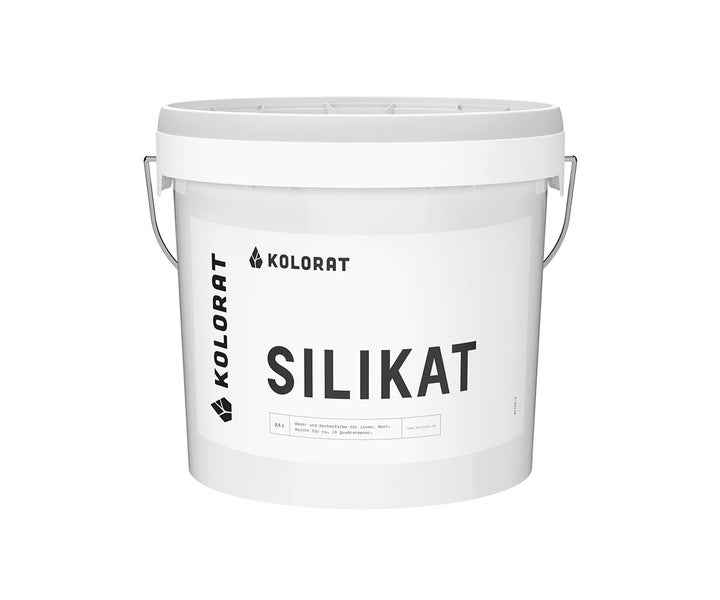 Eimer mit Kolorat Silikat Wand und Deckenfarbe für innen mit einer Füllmenge von 2,5 Liter