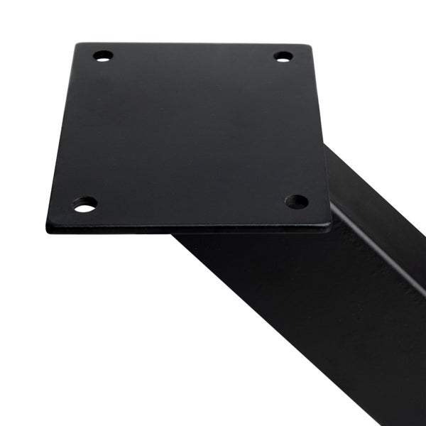Tischbein aus Metall mit quadratischer Montageplatte zur Befestigung