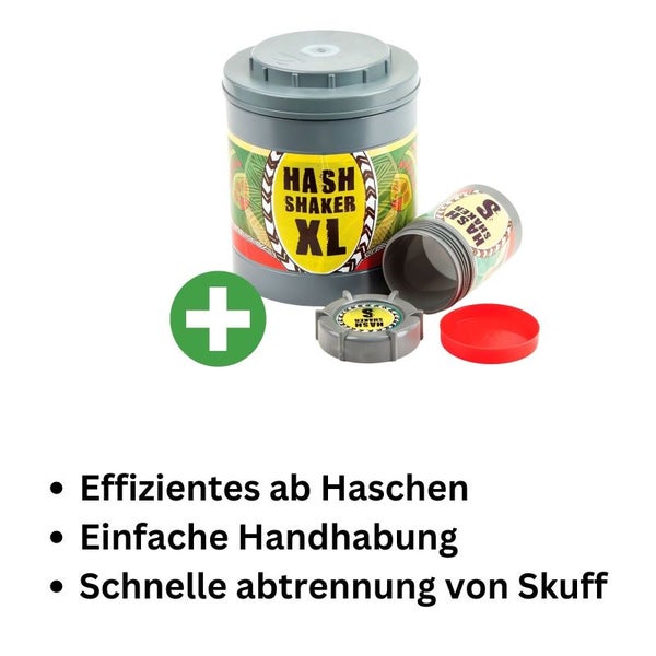 Pollenshaker Hash Maker XL – Effizienter Trichom-Separator, 100 g Fassungsvermögen, langlebiges Kunststoff-Edelstahl-Design, kompakt und vielseitig für Hobby- und Profi-Züchter