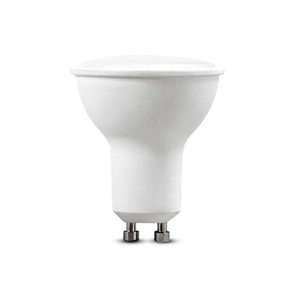 LED-Leuchtmittel PAR16 mit GU10-Sockel und mattem Diffusor.