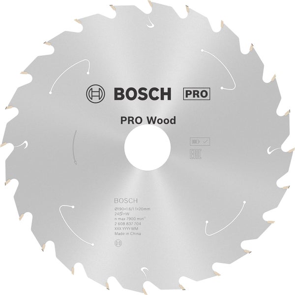 Bosch PRO Wood cordless Blatt für Kreissägen 190 x 1,6 x 20 mm - 2608837704