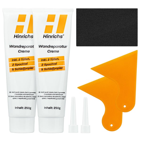 Hinrichs 500g Spachtelmasse Weiß Innen - Wand Reparatur