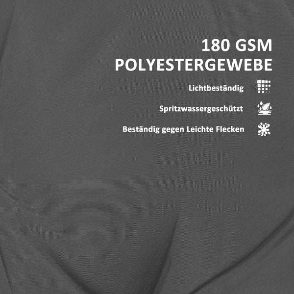 Outsunny Palettenkissen 2er Set Wasserabweisend Sitzkissen Palettenpolster mit Getuftetem Design Rückenlehne Outdoor Kissen Palettenauflagen für Europaletten Palettensofa 120 x 77 x 10 cm Dunkelgrau