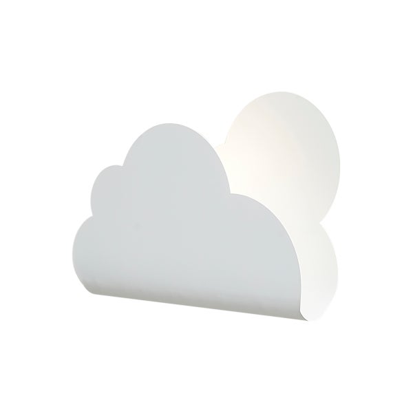 Wandleuchte in Wolkenform aus Metall für indirekte Beleuchtung, weiß