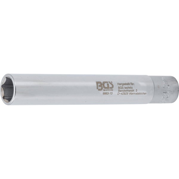 BGS Steckschlüssel-Einsatz Sechskant extra tief Antrieb Innenvierkant 10 mm (3/8) 13 mm - 9863-13