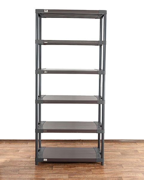 PROREGAL Kunststoffregal Big Grey Bear Extra-Tall HxBxT 220 x 120 x 46 cm Fachlast 160 kg Grau