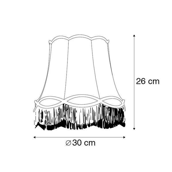 Stofflampenschirm rosa 30 cm - Oma