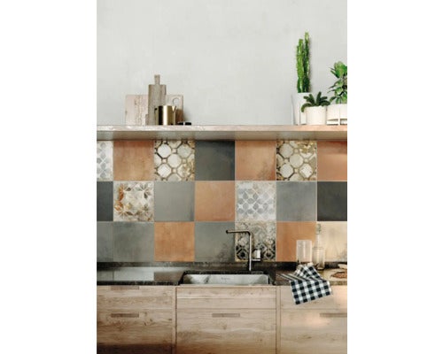 Wand- und Bodenfliese Heartland Dekor Grid 30x30 cm