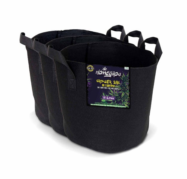 Romberg GROWER BAG Softpot 3er Set 11L für gesundes Wurzelwachstum - Pflanzkübel, Pflanztöpfe, Pflanzsack