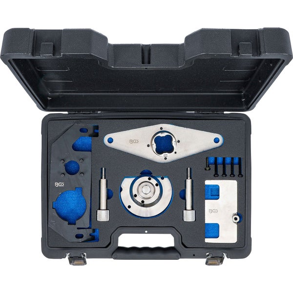 Motor-Einstellwerkzeug-Satz in geöffnetem Koffer