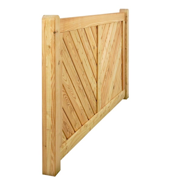 Holzzaun Element mit diagonalen Brettern