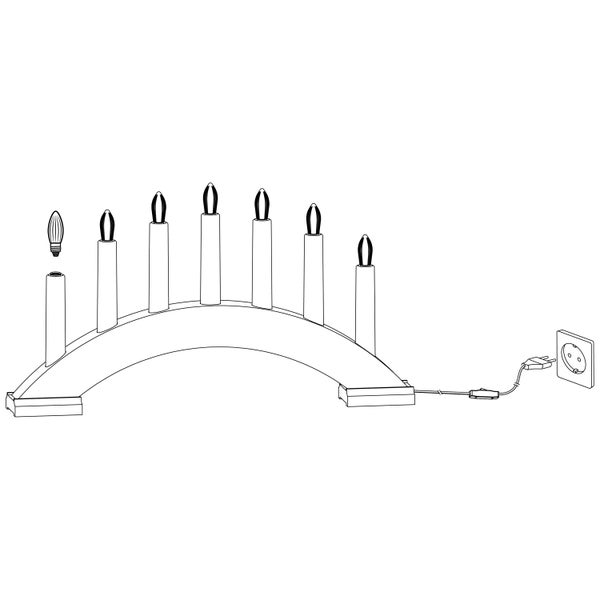 Elektrischer Kerzenleuchter mit sieben Lichtern