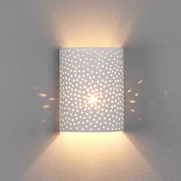 Lindby LED Deckenleuchte Jiru (Modern) in Weiß aus Gips/Ton (1 flammig, E14) - Lampe Deckenlampe Flurleuchte