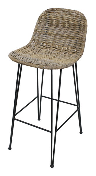 FRANK FLECHTWAREN | Rattanbarstuhl Modern Line, RATTAN, 40 x 42 x 91 cm, Sitzhöhe 67 cm, Stückpreis