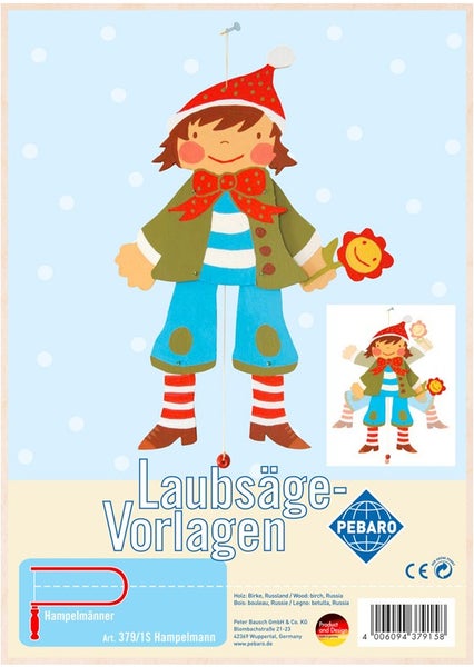 PEBARO 379/1S - Laubsägevorlage Hampelmann, 1 Platte, Größe DIN A4