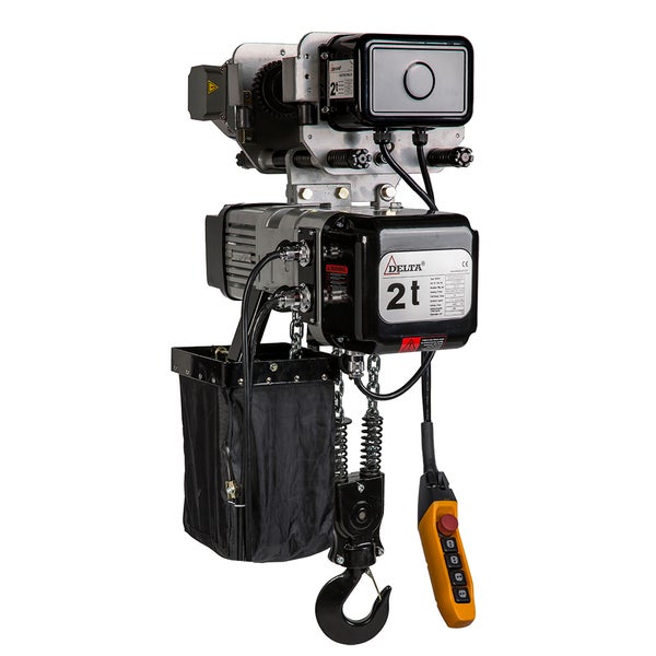 Elektrischer Kettenzug mit einer Traglast von zwei Tonnen.