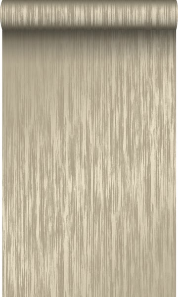 Origin Wallcoverings Tapete feine Streifen Hellbraun - 53 cm x 10,05 m - 345405