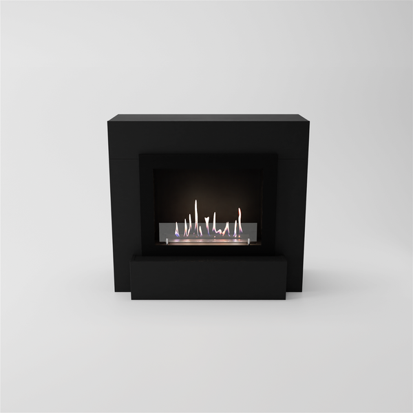 GLOW FIRE Ethanol Kamin 'Odda' | Ethanolofen in schwarz mit 3 Std. Brenndauer und 2 KW Heizleistung | BxHxT: 99x90x45 cm